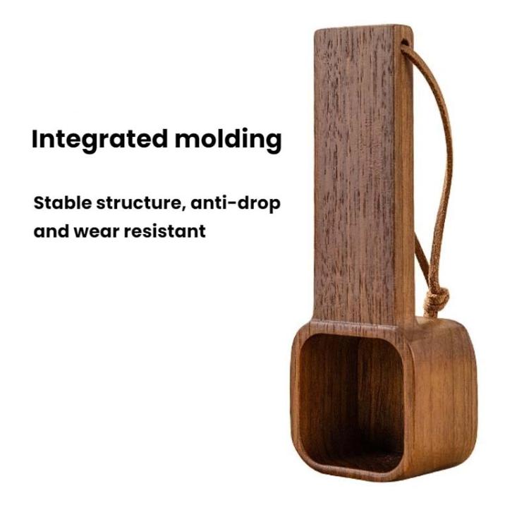 Solid Wood Square Coffee Spoon Measuring Seasoning Scoop Teaspoon, Short Handle, Long Handle