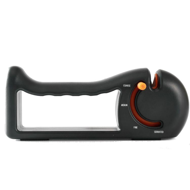 4-in-1 Rotating Knife Sharpener with Coarse/Medium/Fine/Serrated Modes for Kitchen Knives, Scissors, Tools