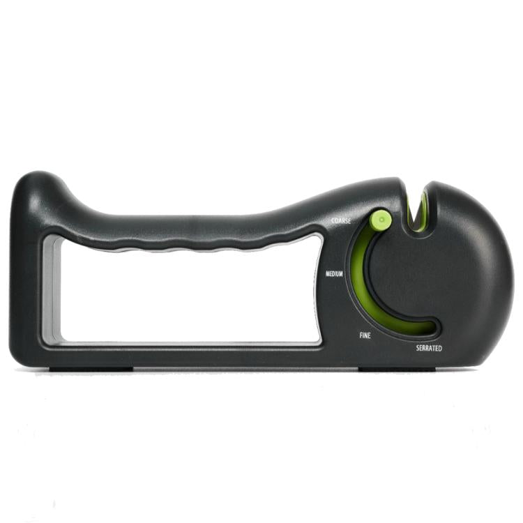 4-in-1 Rotating Knife Sharpener with Coarse/Medium/Fine/Serrated Modes for Kitchen Knives, Scissors, Tools