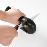 4-in-1 Rotating Knife Sharpener with Coarse/Medium/Fine/Serrated Modes for Kitchen Knives, Scissors, Tools