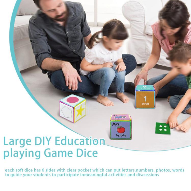 Card Insertable Soft Dice Educational Training Throwing Toy For Children Early Education Enlightenment
