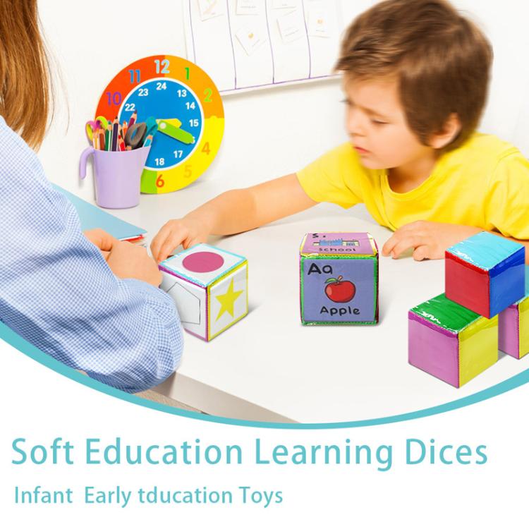 Card Insertable Soft Dice Educational Training Throwing Toy For Children Early Education Enlightenment