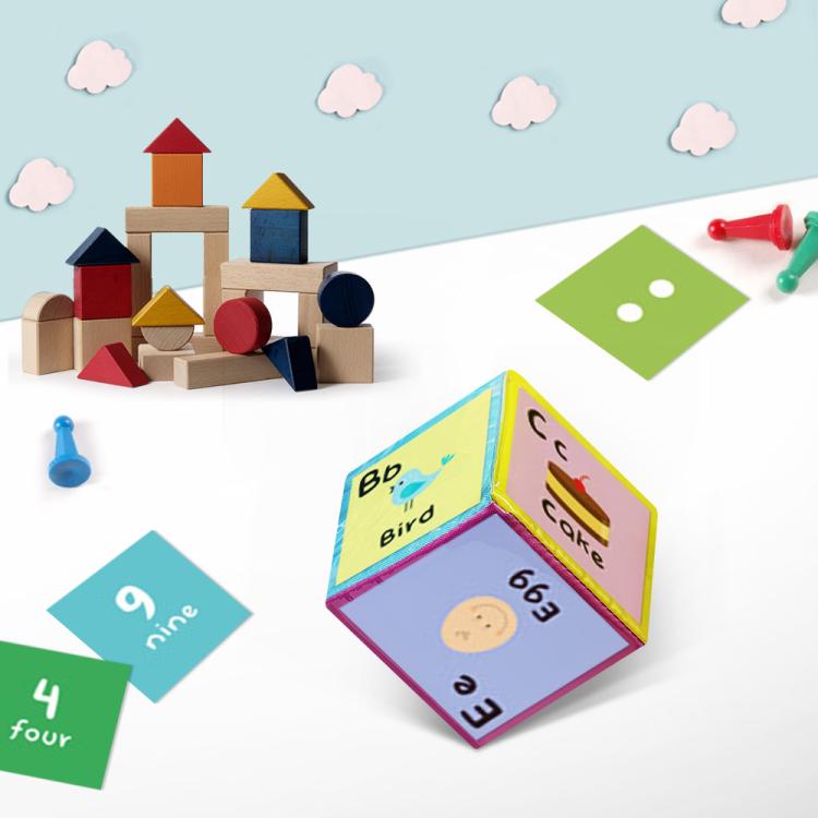 Card Insertable Soft Dice Educational Training Throwing Toy For Children Early Education Enlightenment