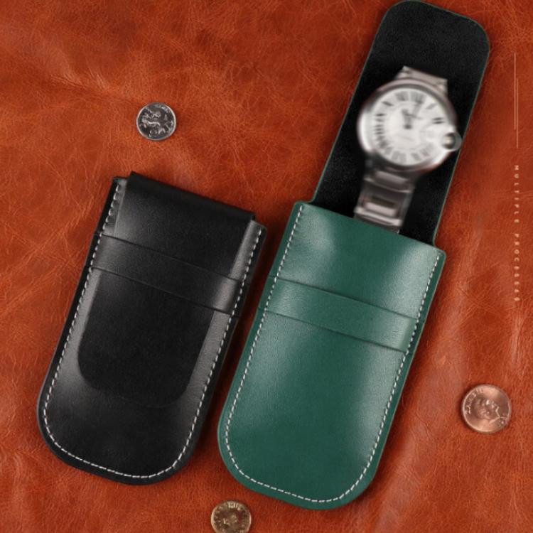 Watch Storage Bag Mechanical Watches Scratch Resistant Leather Case For Travel Storage