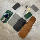 Watch Storage Bag Mechanical Watches Scratch Resistant Leather Case For Travel Storage