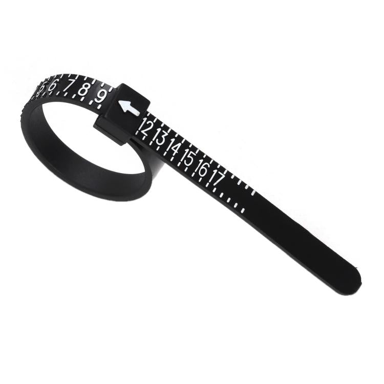 10pcs Portable Ring Measuring Belt Finger Circumference Soft Ruler, White US Standard Black Letters, White US Standard Gold Letters, White US Standard Black Letters Width, Black US Standard Gold Letters, Black US Standard White Letters                 ...
