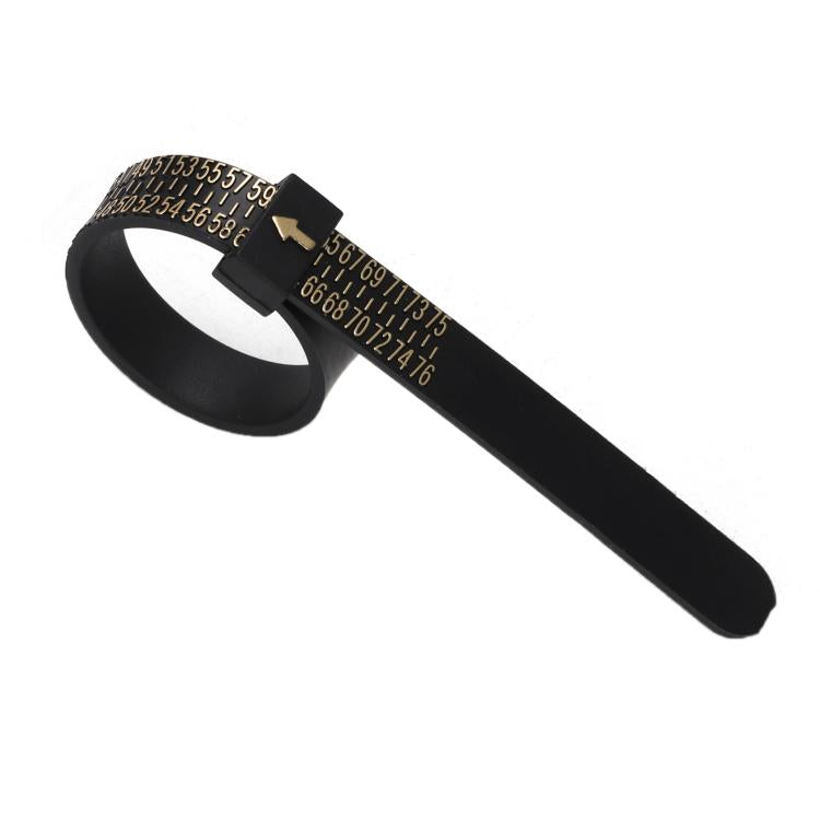 10pcs Portable Ring Measuring Belt Finger Circumference Soft Ruler, White US Standard Black Letters, White US Standard Gold Letters, White US Standard Black Letters Width, Black US Standard Gold Letters, Black US Standard White Letters                 ...