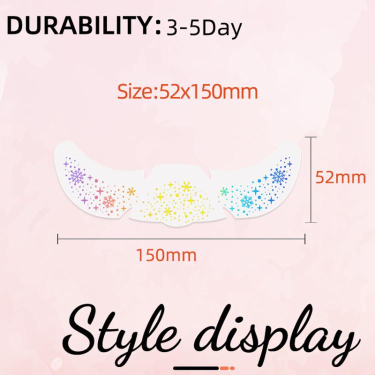 10pcs /Pack Laser Design Freckle Body Art Christmas Temporary Tattoos & Face Stickers, QT-0201, QT-0202, QT-0203, QT-0204, QT-0205, QT-0206, QT-0207, QT-0208, QT-0209, QT-0211