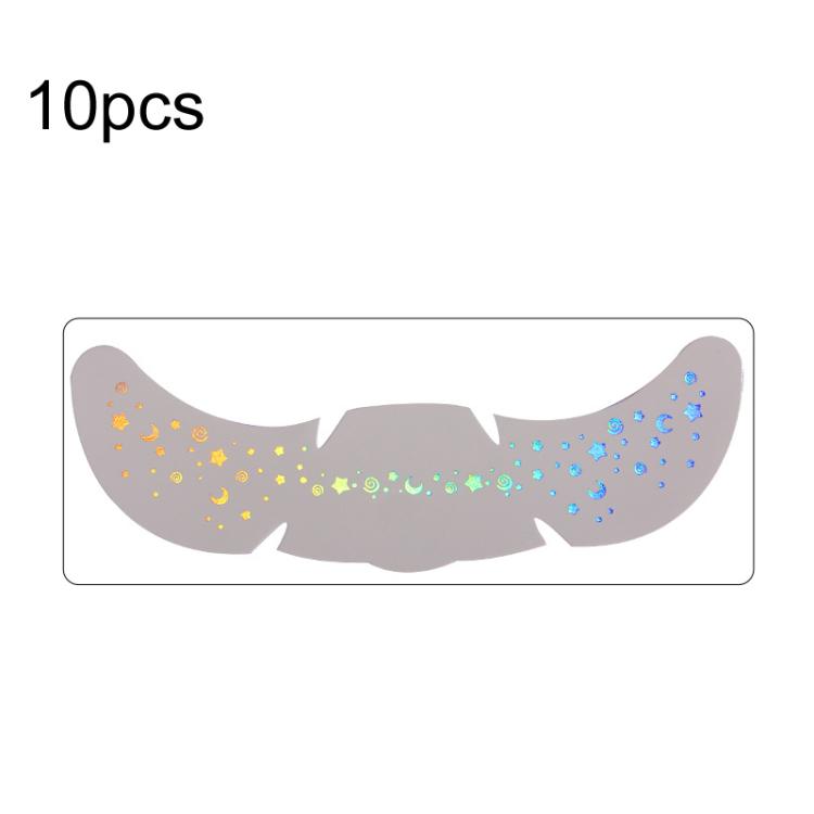 10pcs /Pack Waterproof Holographic Freckle Temporary Tattoos for Parties, Cosplay & Daily Makeup, QT-0222, QT-0223, QT-0224, QT-0225, QT-0226, QT-0227, QT-0228, QT-0229, QT-0230