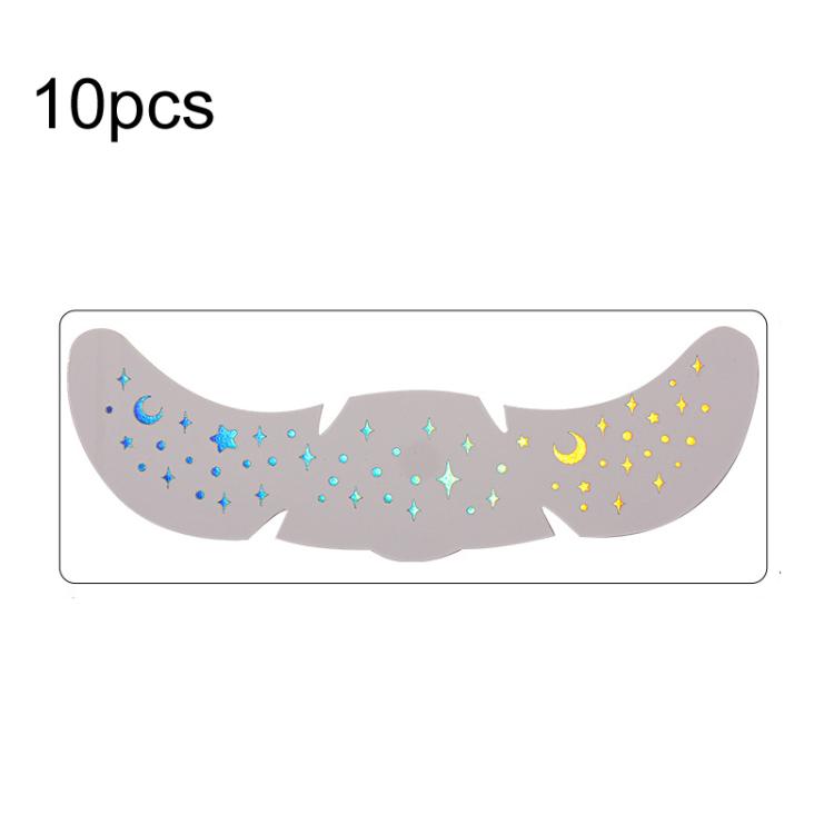 10pcs /Pack Waterproof Holographic Freckle Temporary Tattoos for Parties, Cosplay & Daily Makeup, QT-0222, QT-0223, QT-0224, QT-0225, QT-0226, QT-0227, QT-0228, QT-0229, QT-0230