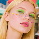 10pcs /Pack Waterproof Holographic Freckle Temporary Tattoos for Parties, Cosplay & Daily Makeup, QT-0222, QT-0223, QT-0224, QT-0225, QT-0226, QT-0227, QT-0228, QT-0229, QT-0230