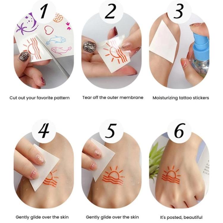 10pcs /Pack Waterproof Holographic Freckle Temporary Tattoos for Parties, Cosplay & Daily Makeup, QT-0222, QT-0223, QT-0224, QT-0225, QT-0226, QT-0227, QT-0228, QT-0229, QT-0230