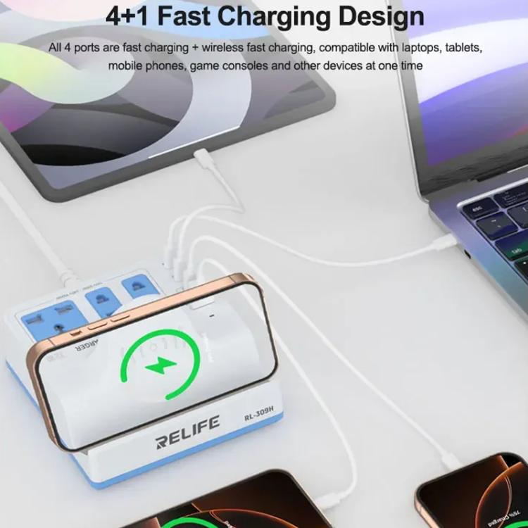RELIFE RL-309H 72W Smart Wireless Faet Charging Socket, US Plug, EU Plug