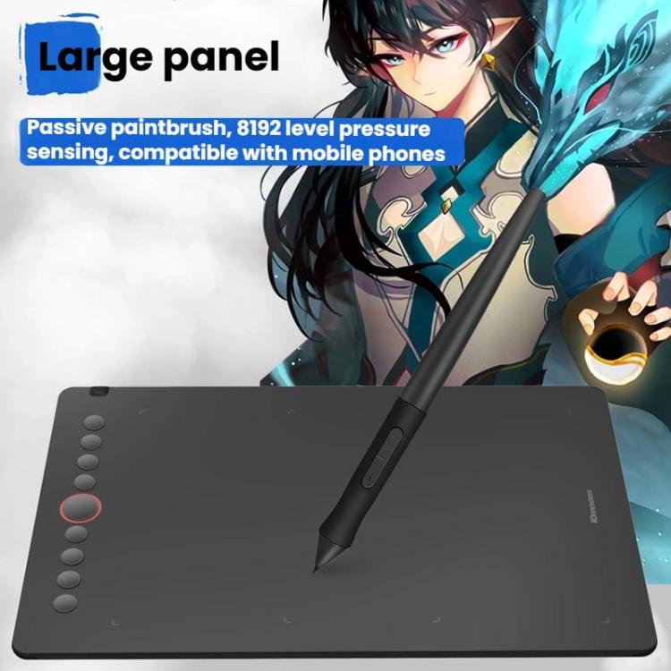 10Moons I6 Digital Drawing Tablet Compatible With Mobile Phones Computers, i6