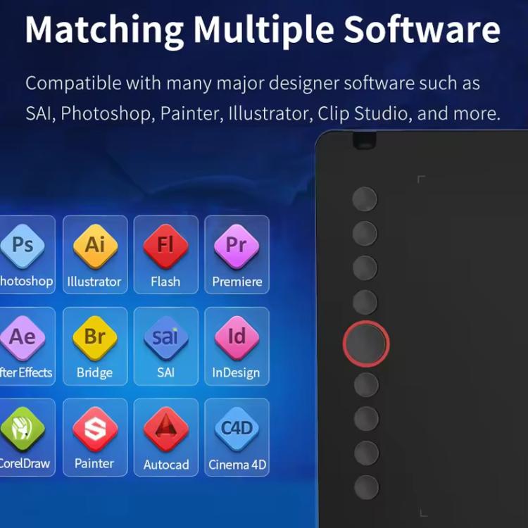 10Moons I6 Digital Drawing Tablet Compatible With Mobile Phones Computers, i6