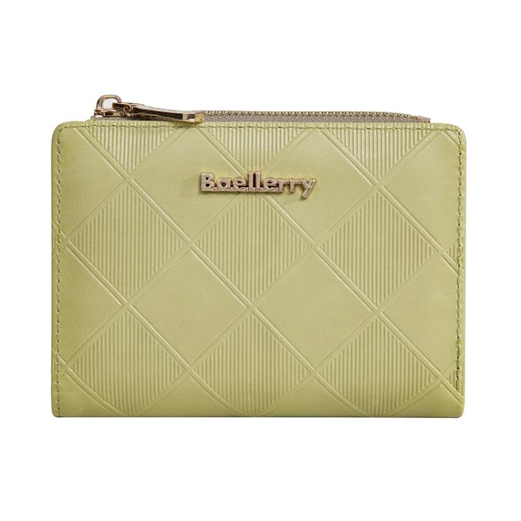 Baellerry N5115 Women Two Fold Wallet Quilted Zipper Billfold