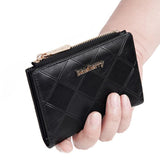 Baellerry N5115 Women Two Fold Wallet Quilted Zipper Billfold