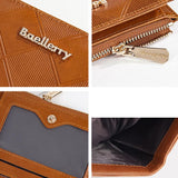 Baellerry N5115 Women Two Fold Wallet Quilted Zipper Billfold