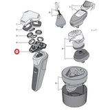 SH71 Shaver Head Bracket Frame for Philips S5531 S7732 S7735 S9932 S9935 S5799 S5587, Shaver Head Bracket