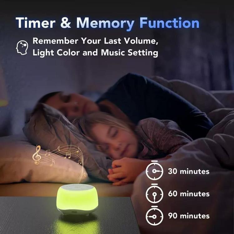 Portable White Noise Sleep Instrument Sleep Aiding Night Light Music Player