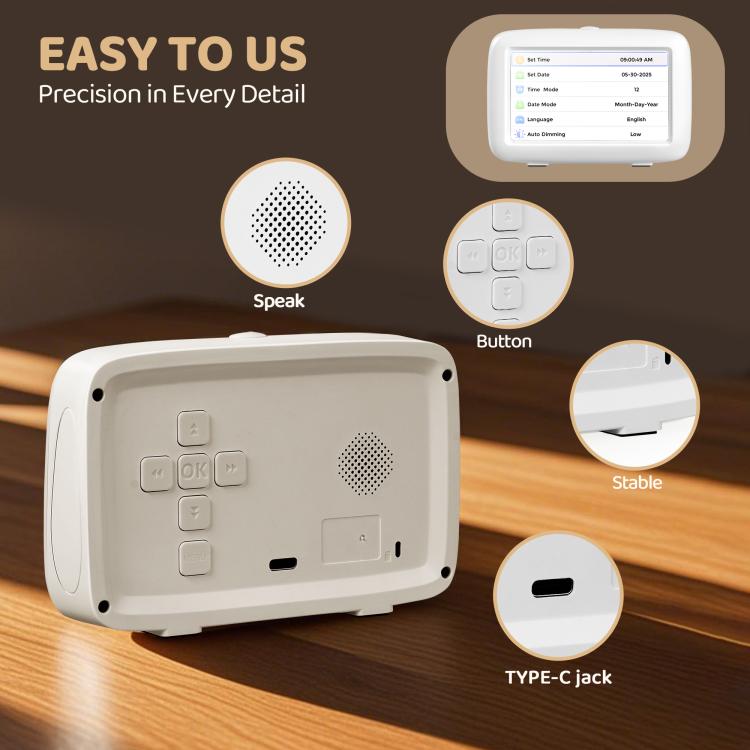 4.3-Inch Desktop Digital Clock With Time And Date For Dementia