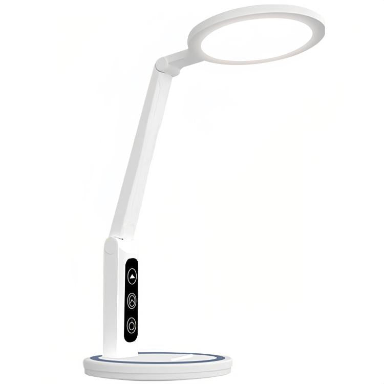 LED Desk Lamp Children Study Reading Eye-Protecting Bedside Light, Plug-in, Rechargeable, Dual-use With Clock Display