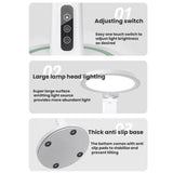 LED Desk Lamp Children Study Reading Eye-Protecting Bedside Light, Plug-in, Rechargeable, Dual-use With Clock Display