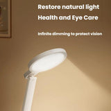 LED Desk Lamp Children Study Reading Eye-Protecting Bedside Light, Plug-in, Rechargeable, Dual-use With Clock Display