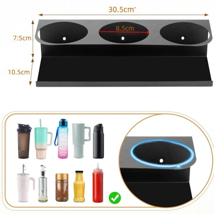 Wall-Mounted Water Bottle Storage Rack, YH020 1pc, YH020 2pcs