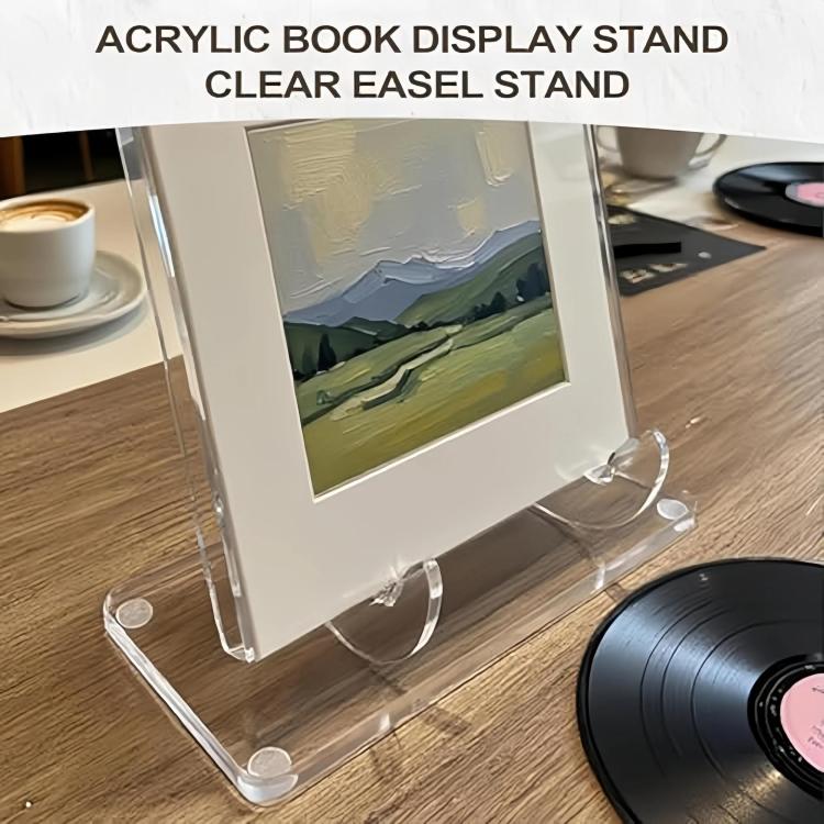 Acrylic Picture Frame Stand Dinner Plate Postcard Record Holder, YX187 1pc