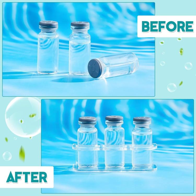 3-Hole Acrylic Tabletop Bottle Storage Stand, 3-Hole