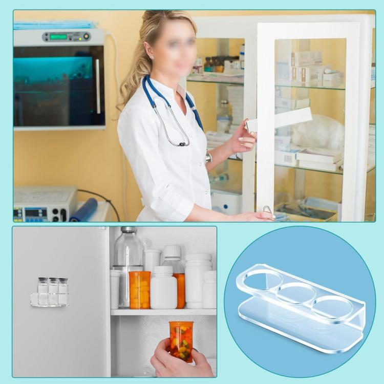 3-Hole Acrylic Tabletop Bottle Storage Stand, 3-Hole