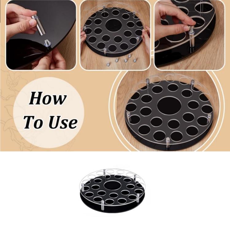 25-hole Wine Glass Tray Stand With Center Bottle Slot, YX183 1pc