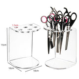6-Hole Acrylic Scissor Barber Tool Storage Display Stand, 1pc, 2pcs