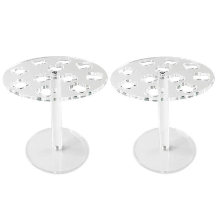 11-Hole Acrylic Wall-Mounted Scissor Barber Tool Storage Display Stand, 1pc, 2pcs