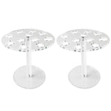 11-Hole Acrylic Wall-Mounted Scissor Barber Tool Storage Display Stand, 1pc, 2pcs