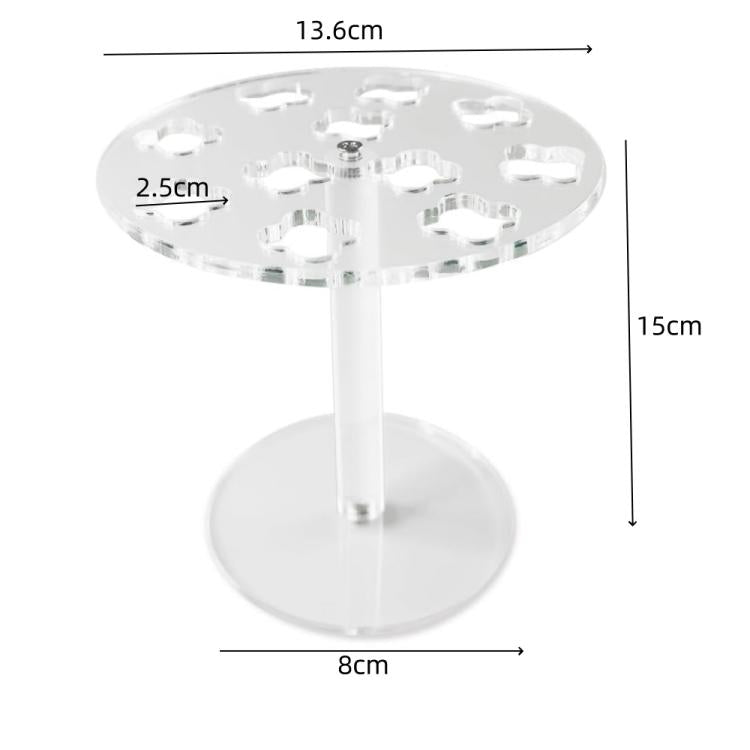 11-Hole Acrylic Wall-Mounted Scissor Barber Tool Storage Display Stand, 1pc, 2pcs