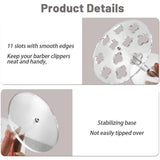 11-Hole Acrylic Wall-Mounted Scissor Barber Tool Storage Display Stand, 1pc, 2pcs