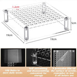 100-Hole Acrylic Paint Brush Holder and Pen Storage Stand, YX176