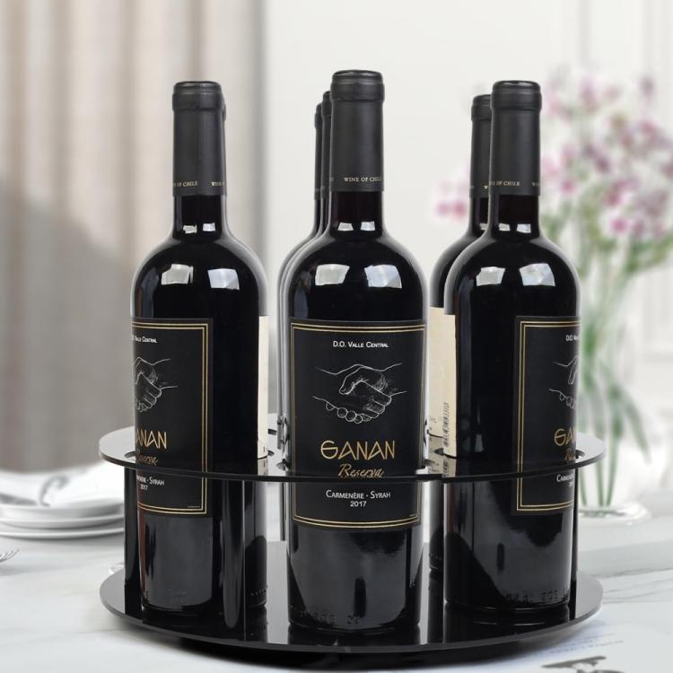 Coffee Syrup Kitchen Acrylic Countertop Round Bottle Holder, YX175