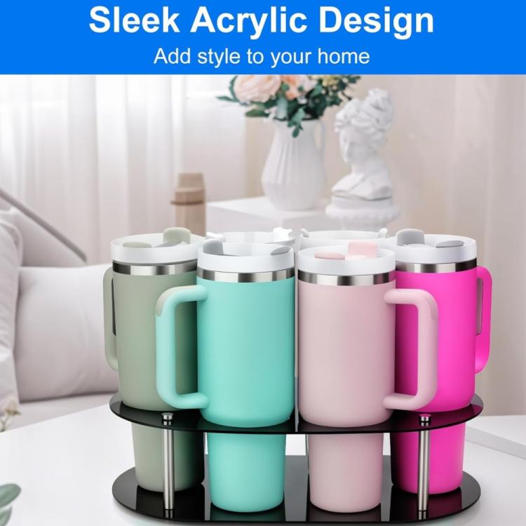 Desktop Water Bottle Storage Stand, YX174 Black, YX174 Transparent