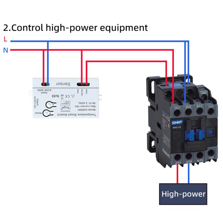 Graffiti WIFI Temperature Dry Contact Switch Module APP Remote Control Switch, Supports Google / Alexa Voice, With 1m Cable, With 2m Cable, Humidity+Integrated 1m Cable