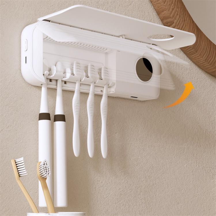 Automatic Flip-Top Drying Toothbrush UV Sterilizer Storage Rack