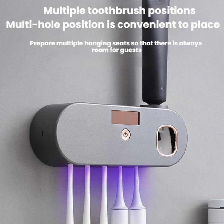 Wall-Mounted Smart UV Sterilization Multifunctional Toothbrush Holder
