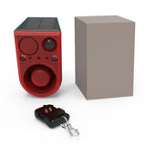 N911J Solar Power Animal Repeller Motion-Activated Sound Light Alarm With Wireless Remote Controlled Voice Speaker, N911J