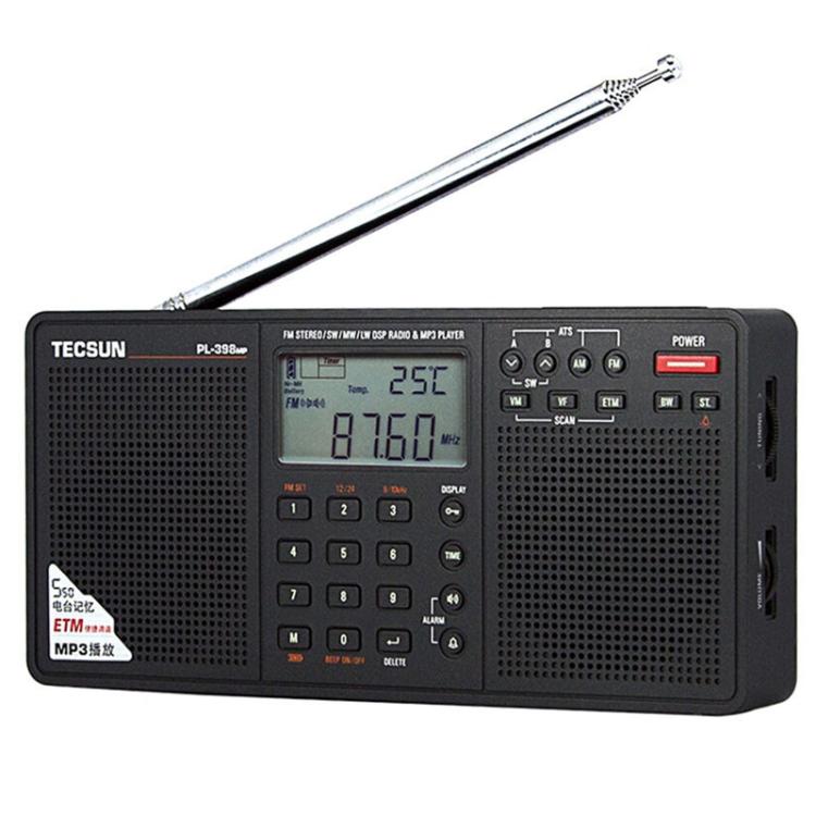 TECSUN PL-398MP Stereo Portable Full-Band Digital Tuning Radio Support SD Card Playback, PL-398MP PL-398MP