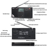 TECSUN PL-398MP Stereo Portable Full-Band Digital Tuning Radio Support SD Card Playback, PL-398MP
