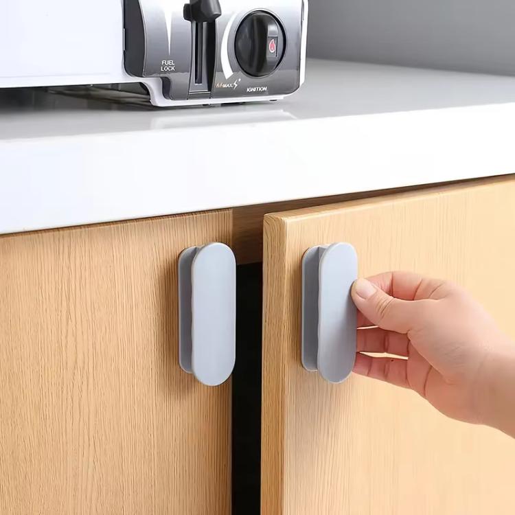 2pcs /Pack No Drill Adhesive Cabinet & Drawer Pull Handles For Glass Windows, Kitchen Doors, Furniture