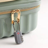 TSA Approved Luggage Lock 3-Digit Combination Lock With Plastic Body Anti-Theft Steel Cable For Suitcases Travel Bags