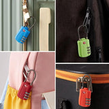 TSA Approved Luggage Lock 3-Digit Combination Lock With Plastic Body Anti-Theft Steel Cable For Suitcases Travel Bags